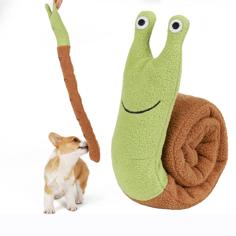 Snail Sniff Pet Toy Plush Molar Intelligence Puppy Toy Voice Interaction Pet Products