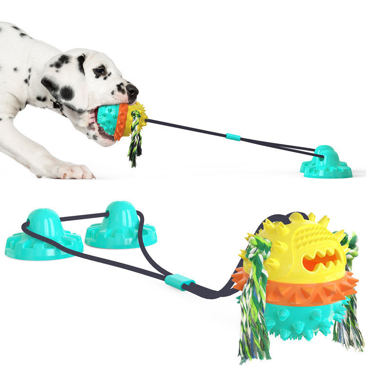 Strong Suction Cup Dog Toy Molar Dog Products Bite Resistant Sound Ball a Pet Products